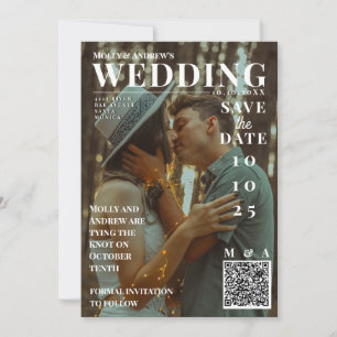 Funny Magazine Hoesje Dark Photo Wedding Opslaan d Kaart