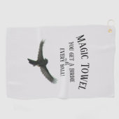 Funny Magic Golf Towel Birdie met Elke bal Golfhanddoek (Horizontaal)