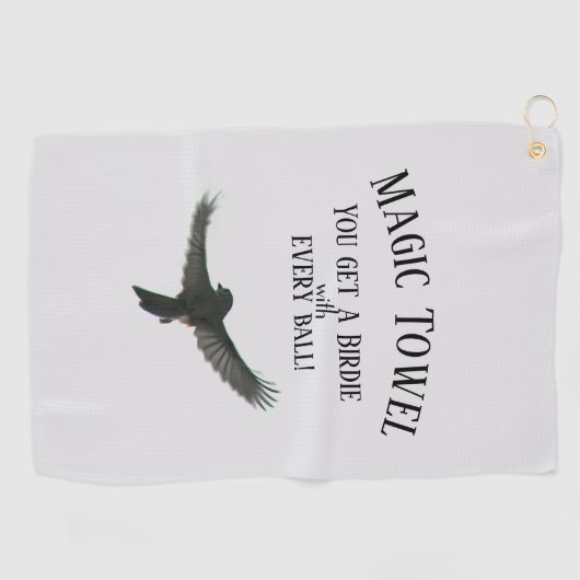 Funny Magic Golf Towel Birdie met Elke bal Golfhanddoek (Horizontaal)