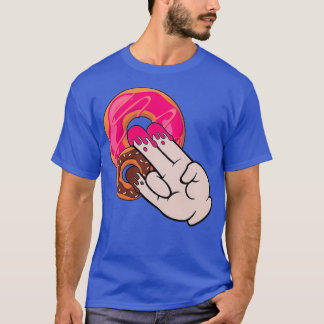 Funny Magic Hand Shocker Dirty Humor Cute Donut T-shirt