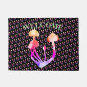 Funny Magic Mushrooms Deurmat (Voorkant)