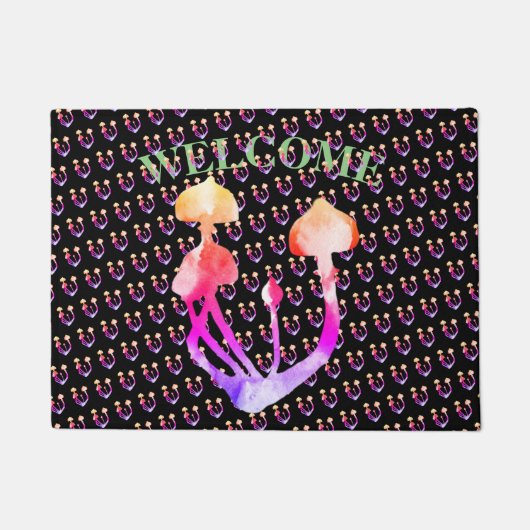 Funny Magic Mushrooms Deurmat (Voorkant)