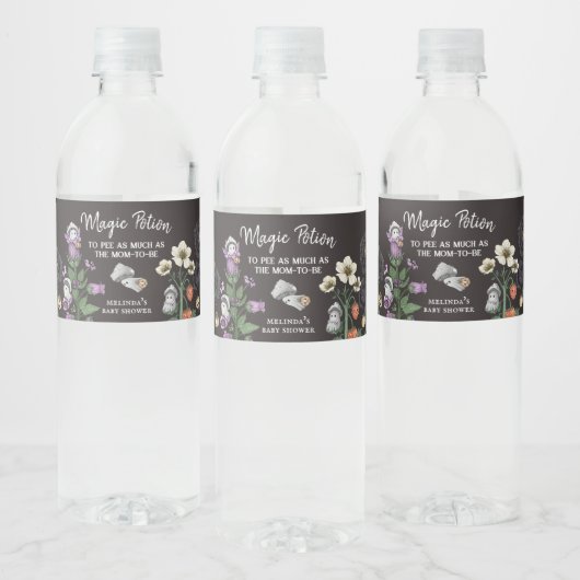 Funny Magic Potion Ghost Halloween Baby shower Waterfles Etiket (Flessen)