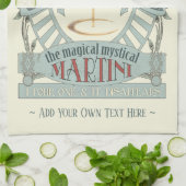 Funny Magical Martini Cocktail Personalized Kitche Theedoek (Gevouwen)