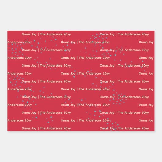 Funny Magicia Snowmen Santa Hat Pattern Kerstmis Inpakpapier Vel (Voorkant 3)