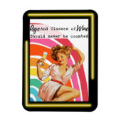 Funny Magnet Best Friend Gift "Age & Wine" Magneet (Verticaal)