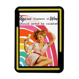 Funny Magnet Best Friend Gift "Age & Wine" Magneet