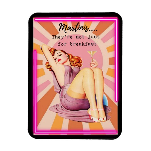 Funny Magnet Best Friend Gift "Martinis" Magneet (Verticaal)