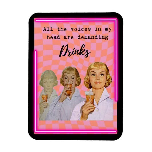 Funny Magnet Best Friend Gift "Voices" Magneet (Verticaal)