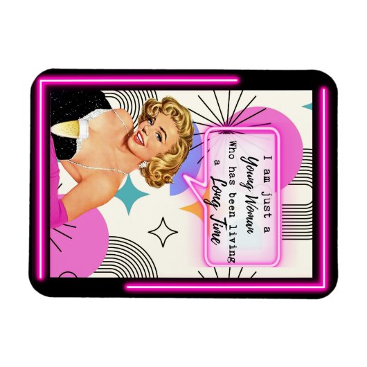 Funny Magnet Best Friend Gift "Young Girl" Magneet (Horizontaal)