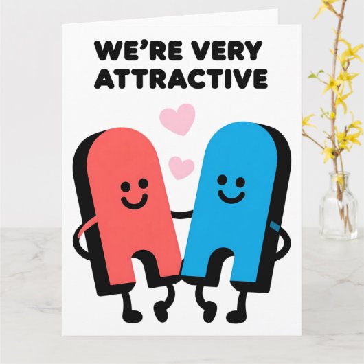 Funny Magnet Love Valentine Greeting Card Kaart (Gele Bloem)