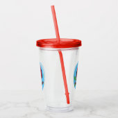 Funny magnificous frigate bird cartoon acryl drinkbeker (Links)