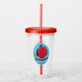 Funny magnificous frigate bird cartoon acryl drinkbeker (Voorkant)