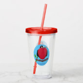 Funny magnificous frigate bird cartoon acryl drinkbeker (Achterkant)