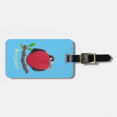 Funny magnificous frigate bird cartoon bagagelabel (Voorkant horizontaal)