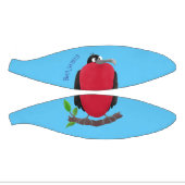 Funny magnificous frigate bird cartoon basketbal (Panelen)