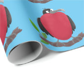 Funny magnificous frigate bird cartoon cadeaupapier (Rol Hoek)