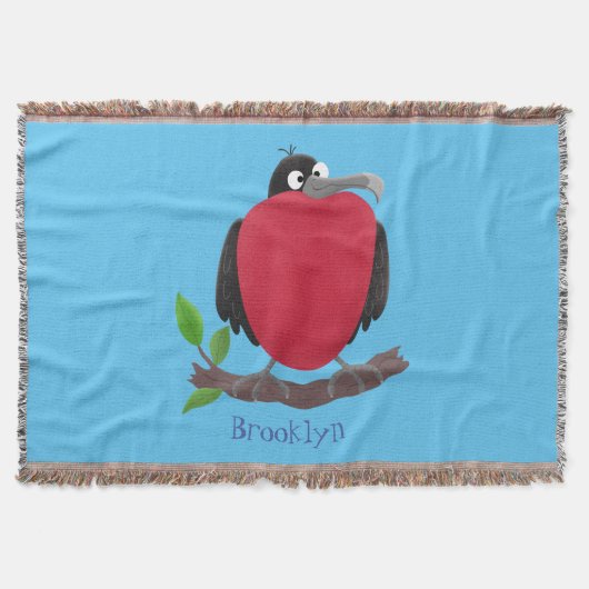 Funny magnificous frigate bird cartoon deken (Voorkant)