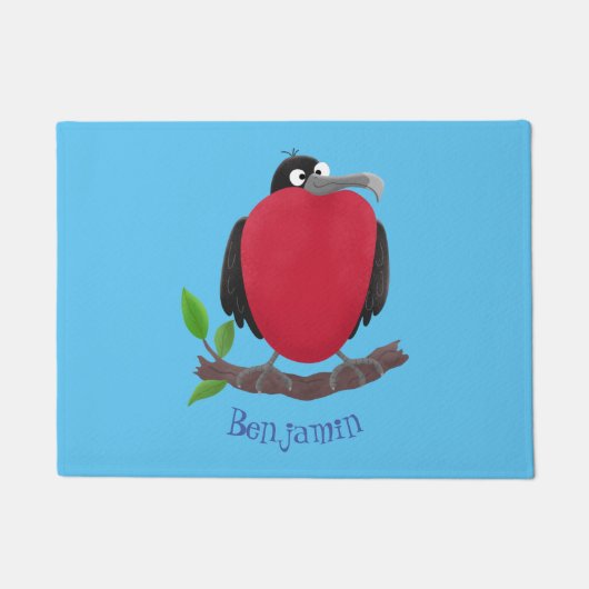Funny magnificous frigate bird cartoon deurmat (Voorkant)
