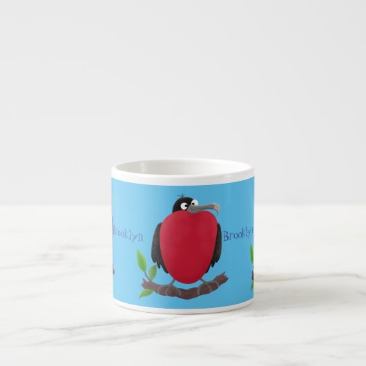 Funny magnificous frigate bird cartoon espresso kop (Voorkant)