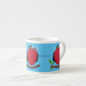 Funny magnificous frigate bird cartoon espresso kop (Voorkant rechts)