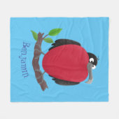 Funny magnificous frigate bird cartoon fleece deken (Voorkant (Horizontaal))