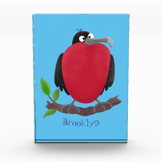 Funny magnificous frigate bird cartoon fotoblokken (Voorkant)