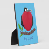 Funny magnificous frigate bird cartoon fotoplaat (Zijkant)