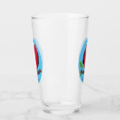 Funny magnificous frigate bird cartoon glas (Links)