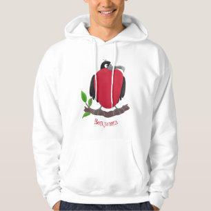 Funny magnificous frigate bird cartoon hoodie