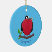 Funny magnificous frigate bird cartoon keramisch ornament (Rechts)