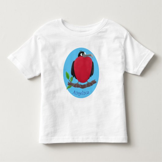 Funny magnificous frigate bird cartoon kinder shirts (Voorkant)