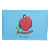 Funny magnificous frigate bird cartoon kussensloop (Achterkant)