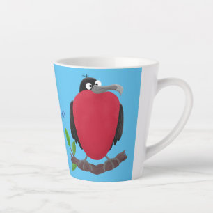 Funny magnificous frigate bird cartoon latte mok