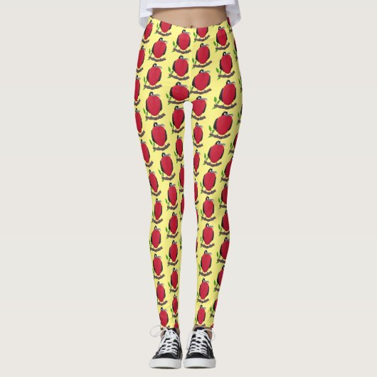 Funny magnificous frigate bird cartoon leggings (Voorkant)