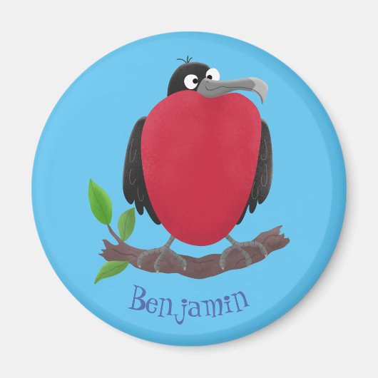 Funny magnificous frigate bird cartoon magneet (Voorkant)