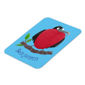 Funny magnificous frigate bird cartoon magneet (Linkerzijde)