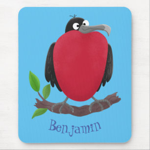 Funny magnificous frigate bird cartoon muismat