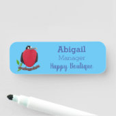 Funny magnificous frigate bird cartoon naamplaatje (In situ)