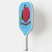 Funny magnificous frigate bird cartoon pickleball paddle (Links)