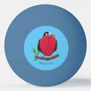 Funny magnificous frigate bird cartoon pingpongbal