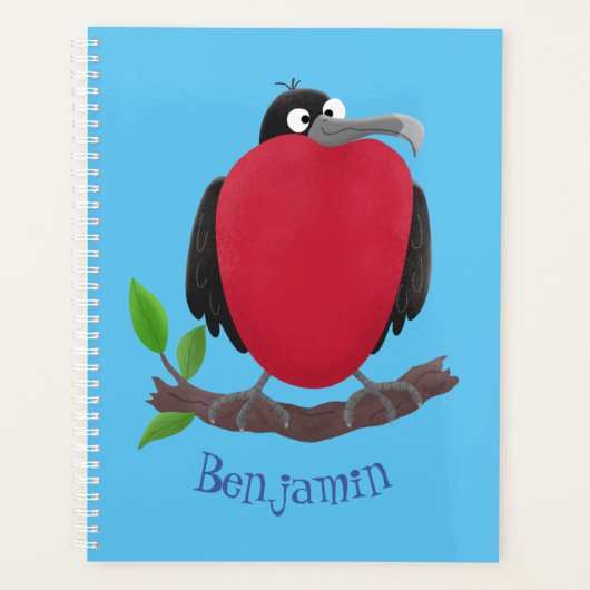Funny magnificous frigate bird cartoon planner (Voorkant)