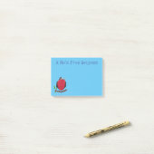 Funny magnificous frigate bird cartoon post-it® notes (Op bureau)