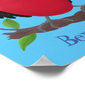 Funny magnificous frigate bird cartoon poster (Hoek)