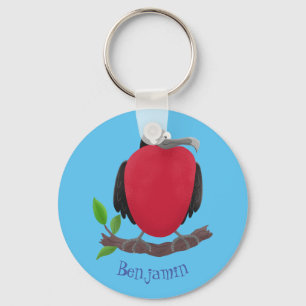 Funny magnificous frigate bird cartoon sleutelhanger
