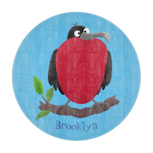 Funny magnificous frigate bird cartoon snijplank (Voorkant)