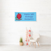Funny magnificous frigate bird cartoon spandoek (Insitu)