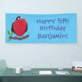 Funny magnificous frigate bird cartoon spandoek (Beurs)