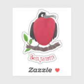 Funny magnificous frigate bird cartoon sticker (Vel)