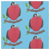 Funny magnificous frigate bird cartoon stof (Close Up)